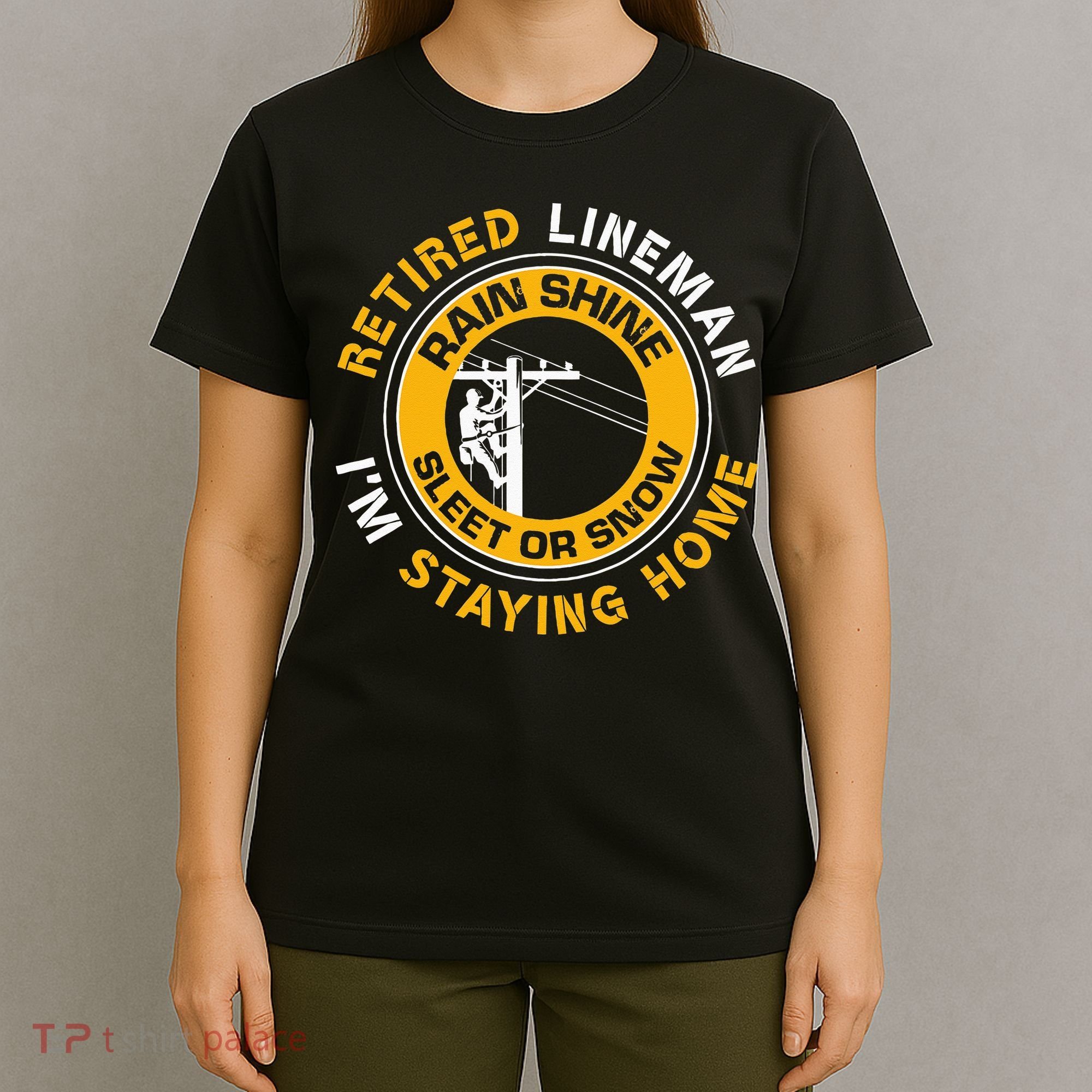 Retired Lineman Lineworker Power Lineman Retirement T-Shirt