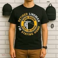 Retired Lineman Lineworker Power Lineman Retirement T-Shirt thumb 6