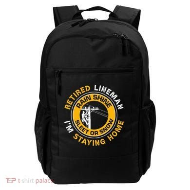 Retired Lineman Lineworker Power Lineman Retirement Backpack