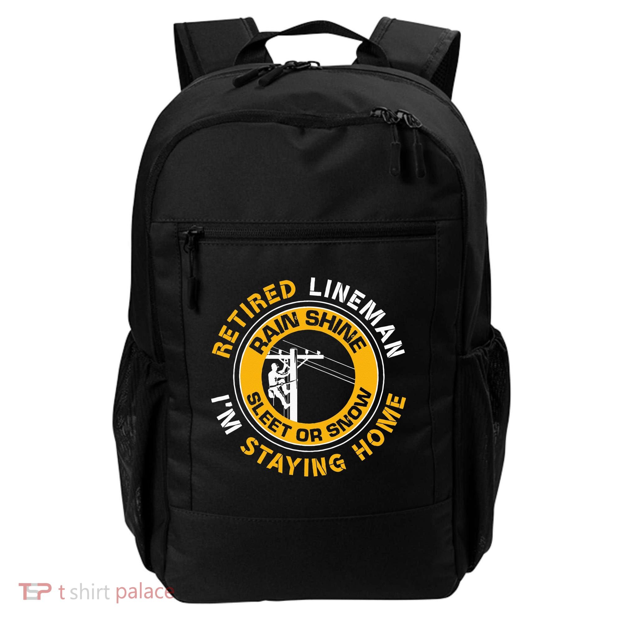 Retired Lineman Lineworker Power Lineman Retirement Backpack