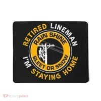 Retired Lineman Lineworker Power Lineman Retirement Mousepad thumb 0