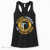 Retired Lineman Lineworker Power Lineman Retirement Women's Tank Top thumb 0