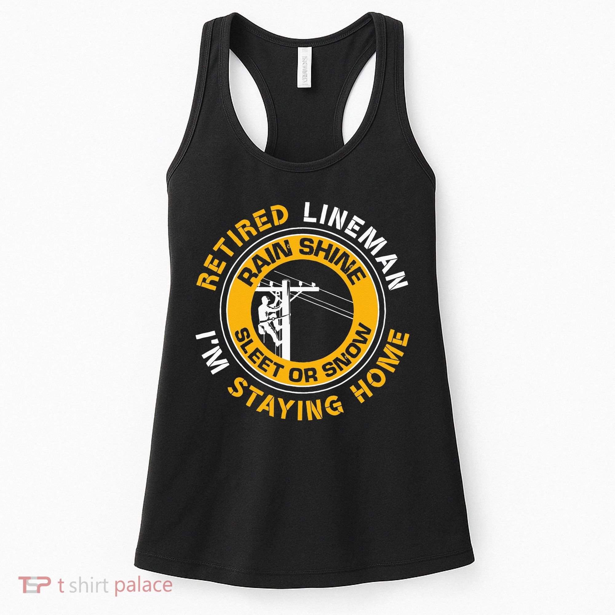 Retired Lineman Lineworker Power Lineman Retirement Women's Tank Top