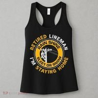 Retired Lineman Lineworker Power Lineman Retirement Women's Tank Top thumb 3