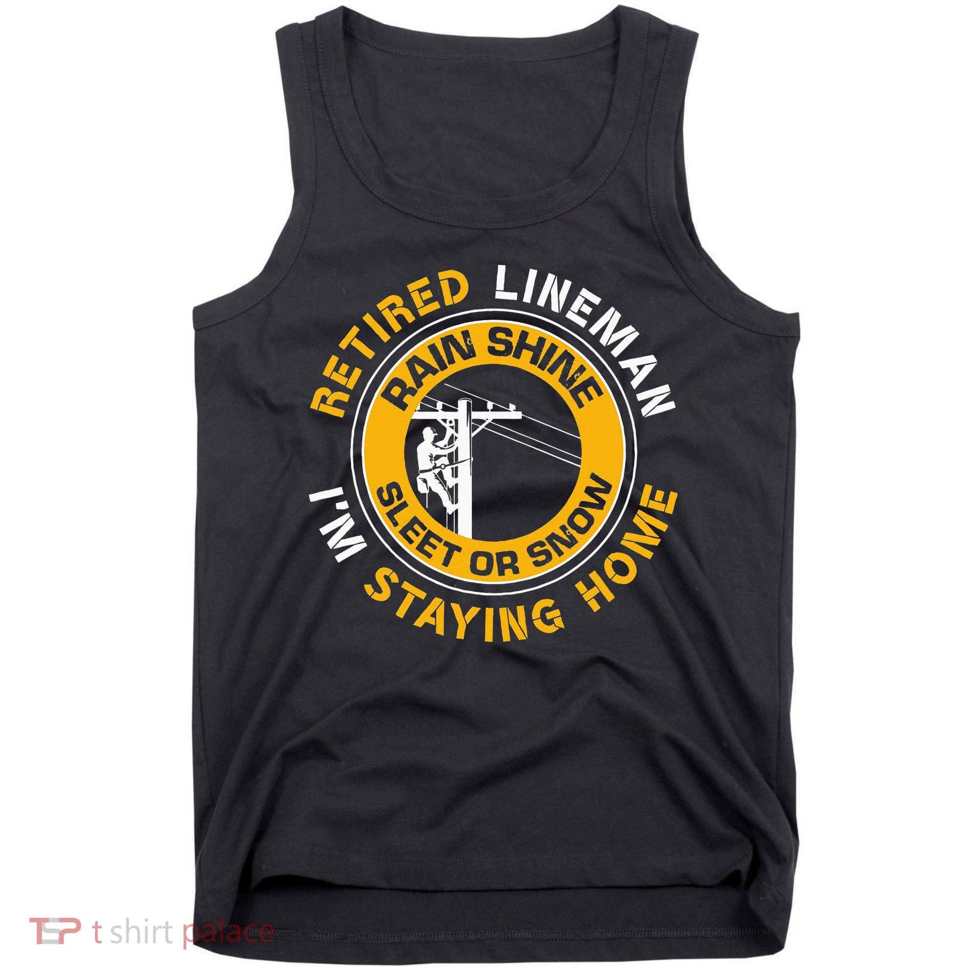 Retired Lineman Lineworker Power Lineman Retirement Tank Top