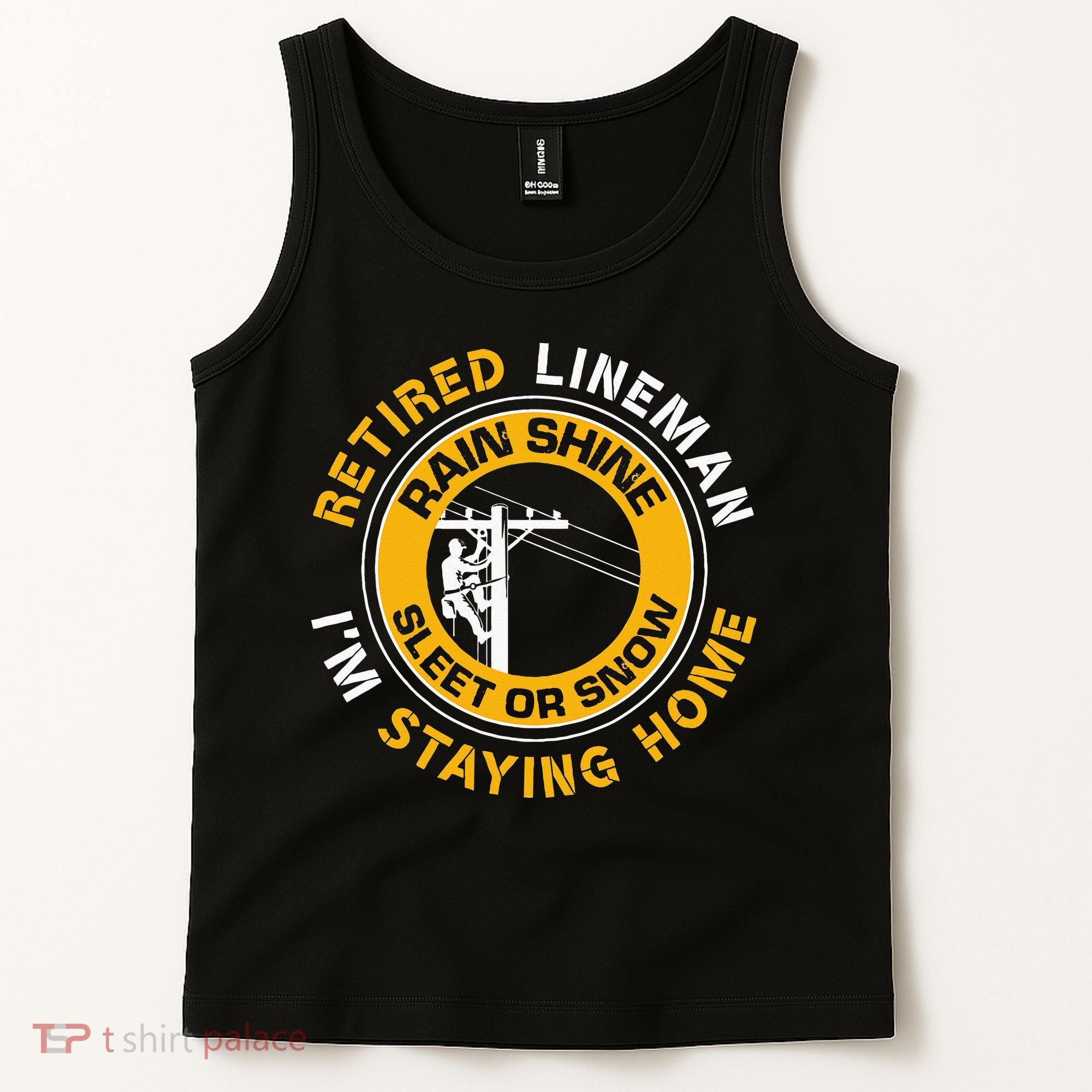 Retired Lineman Lineworker Power Lineman Retirement Tank Top
