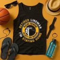 Retired Lineman Lineworker Power Lineman Retirement Tank Top thumb 4