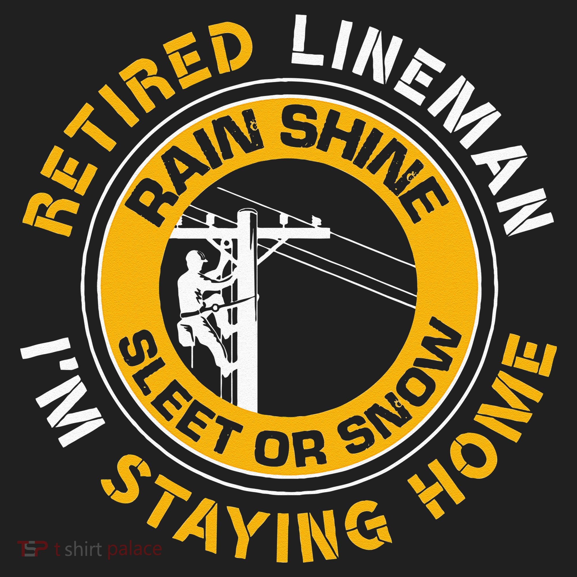 Retired Lineman Lineworker Power Lineman Retirement Golf Towel