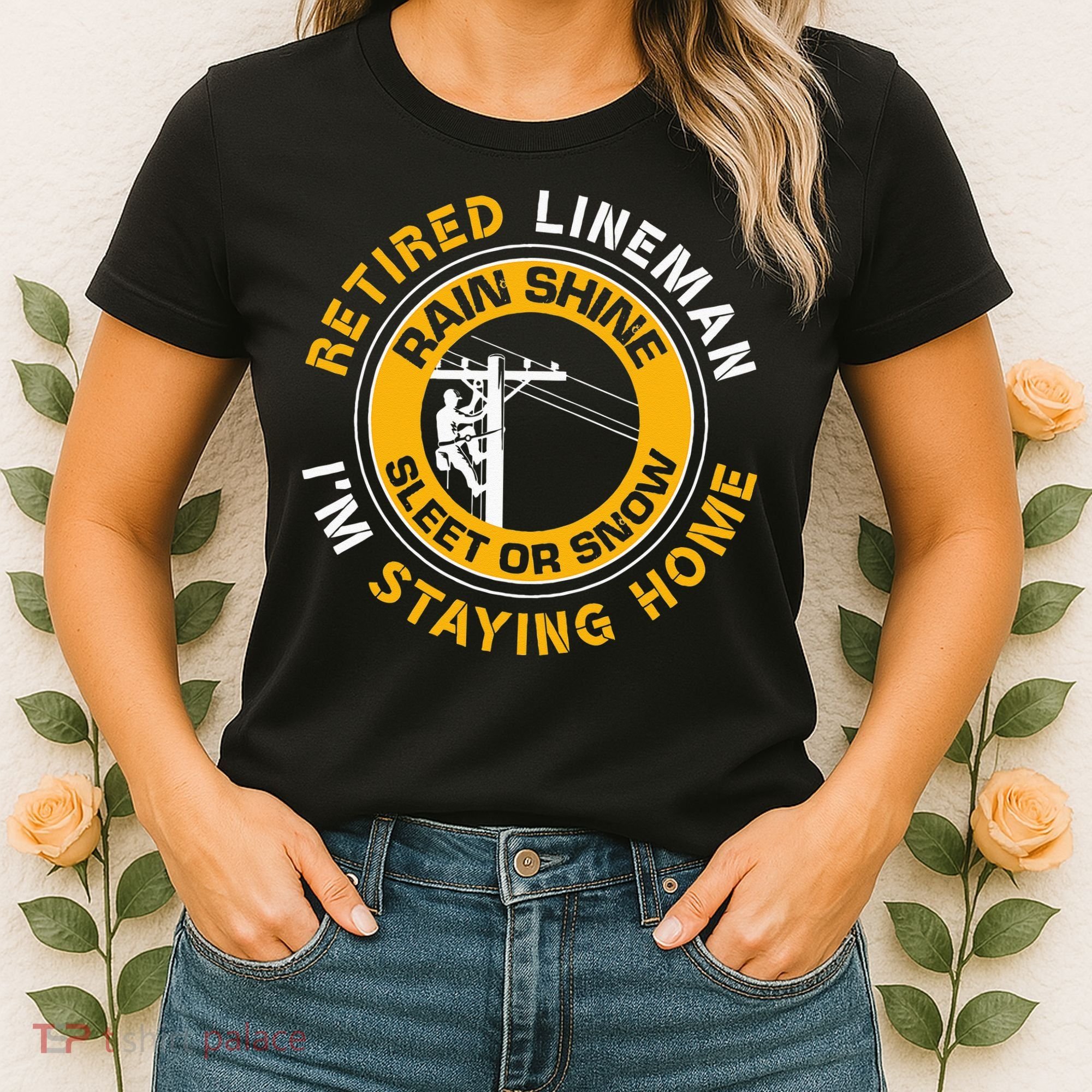 Retired Lineman Lineworker Power Lineman Retirement Women's T-Shirt