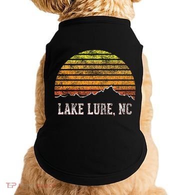 Retro Lake Lure North Carolina Mountain Sunset Doggie Tank