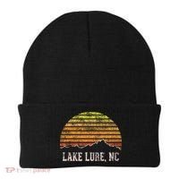 Retro Lake Lure North Carolina Mountain Sunset Beanie thumb 0