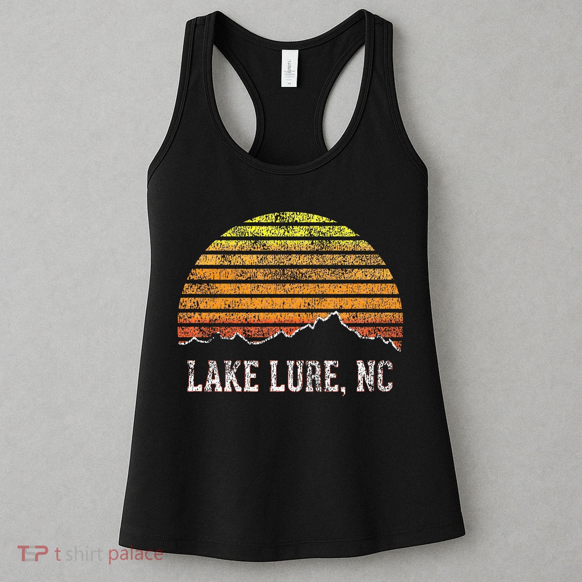 Retro Lake Lure North Carolina Mountain Sunset Women's Tank Top