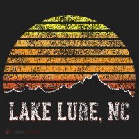 Retro Lake Lure North Carolina Mountain Sunset Hat thumb 2