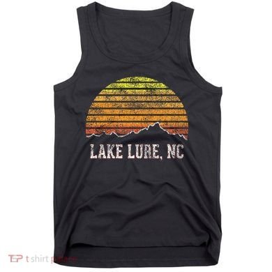 Retro Lake Lure North Carolina Mountain Sunset Tank Top