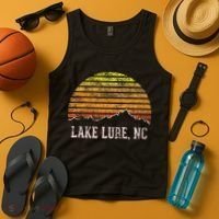 Retro Lake Lure North Carolina Mountain Sunset Tank Top thumb 4