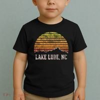 Retro Lake Lure North Carolina Mountain Sunset Toddler T-Shirt thumb 2