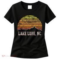 Retro Lake Lure North Carolina Mountain Sunset Women's T-Shirt thumb 0