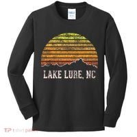 Retro Lake Lure North Carolina Mountain Sunset Kids Long Sleeve Shirt thumb 0