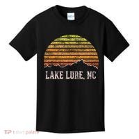 Retro Lake Lure North Carolina Mountain Sunset Kids T-Shirt thumb 0