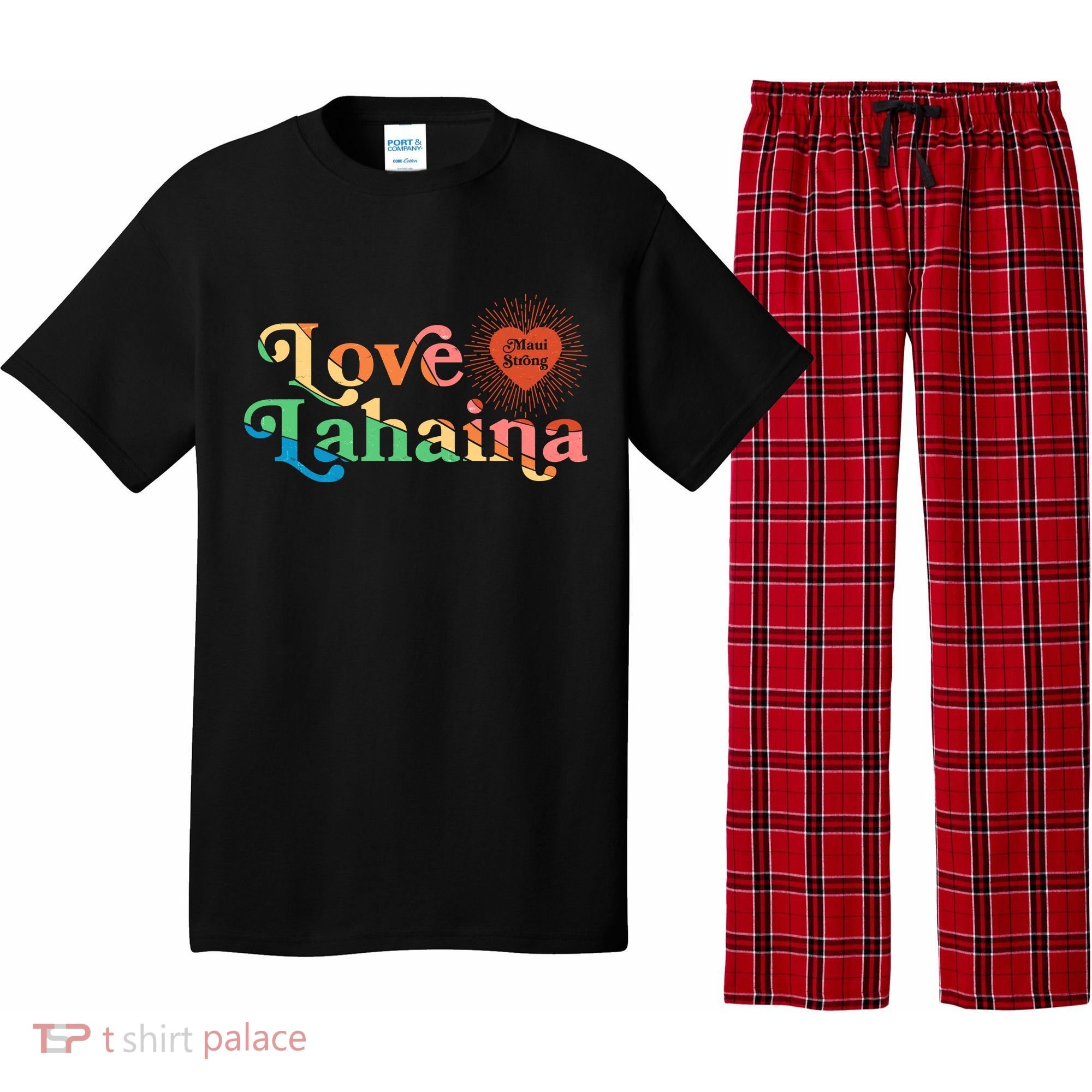 Retro Love Lahaina Maui Strong Pajama Set