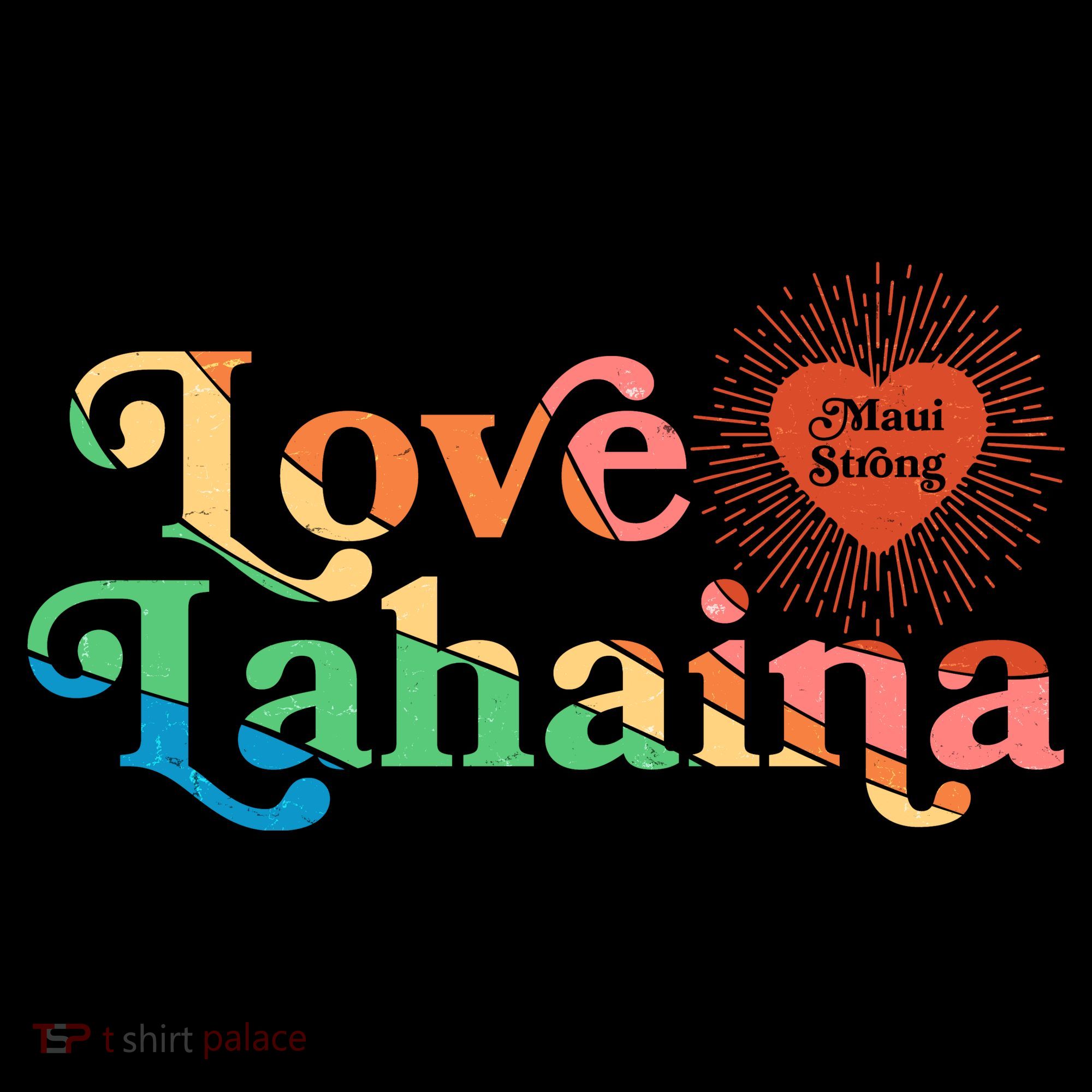 Retro Love Lahaina Maui Strong Women's Hoodie