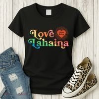 Retro Love Lahaina Maui Strong Women's T-Shirt thumb 3