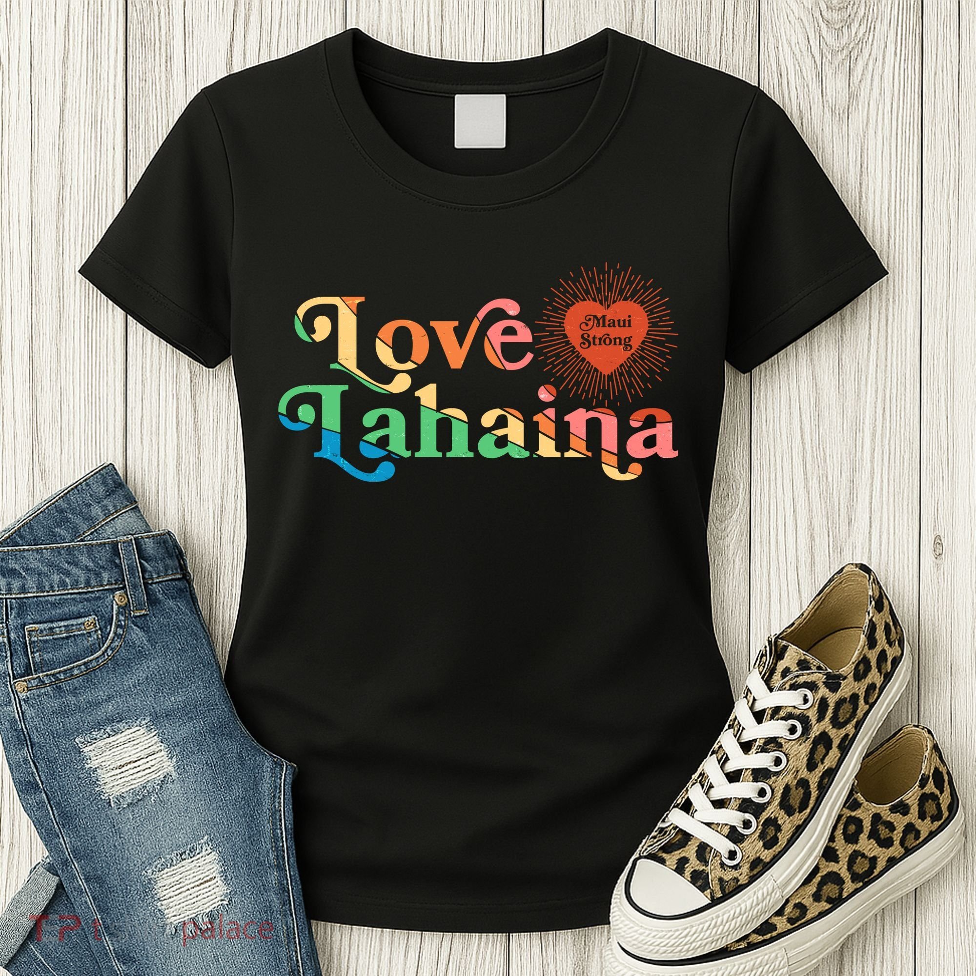 Retro Love Lahaina Maui Strong Women's T-Shirt