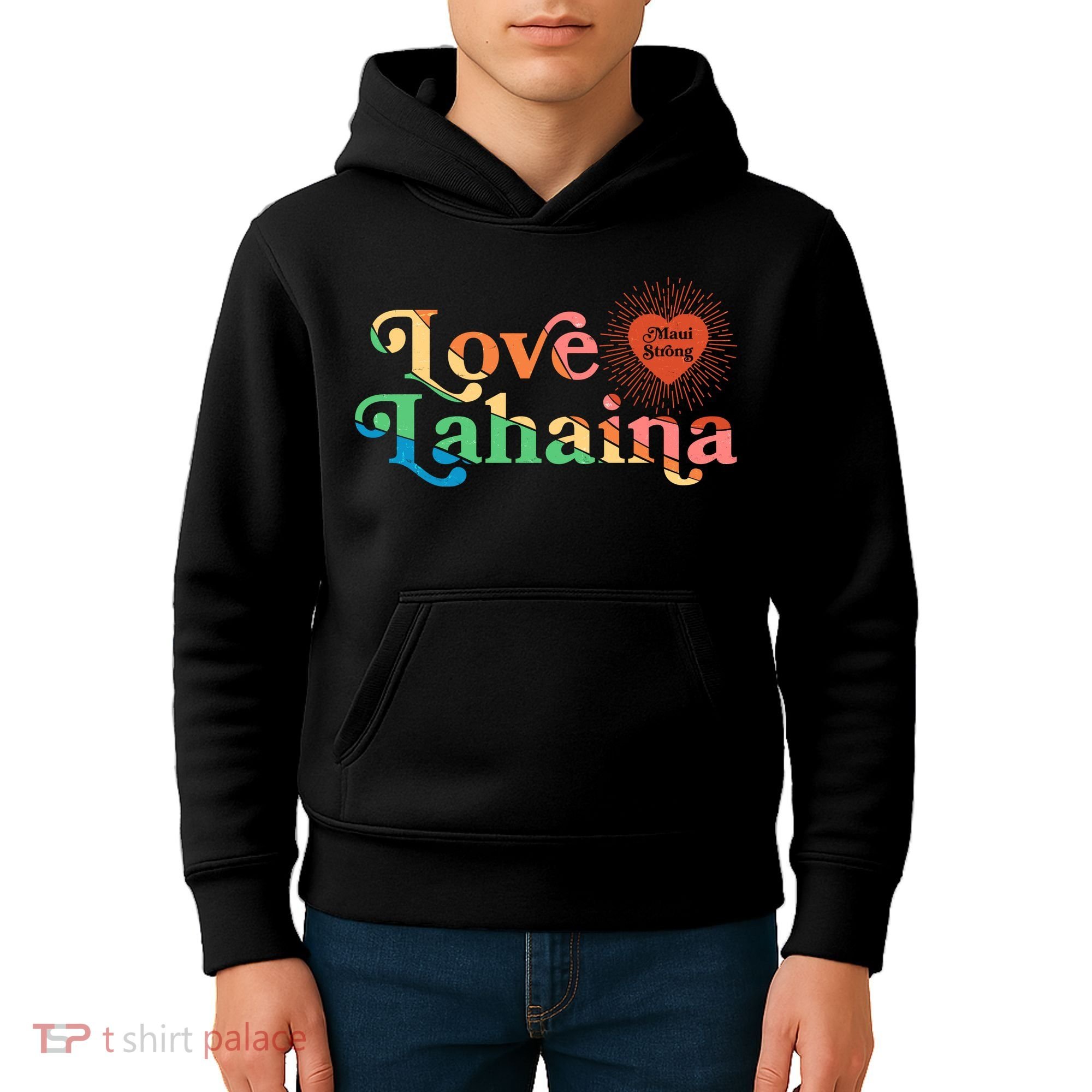 Retro Love Lahaina Maui Strong Kids Hoodie
