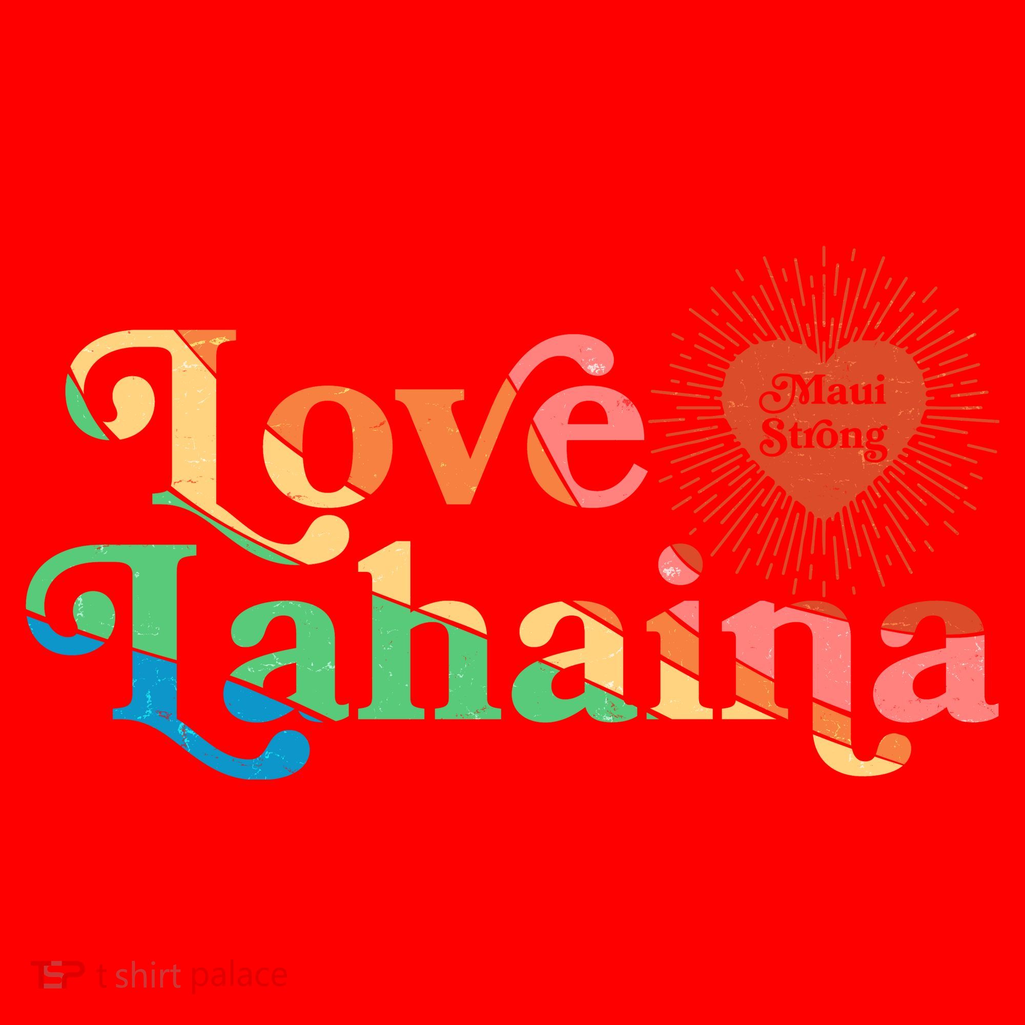Retro Love Lahaina Maui Strong Santa Hat