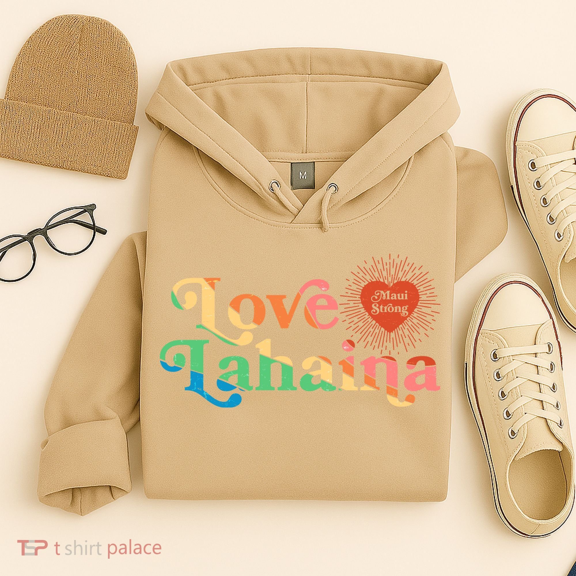 Retro Love Lahaina Maui Strong Hoodie