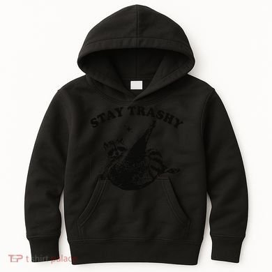 Raccoon Lover Meme Stay Trashy Kids Hoodie