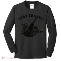 Raccoon Lover Meme Stay Trashy Kids Long Sleeve Shirt thumb 0