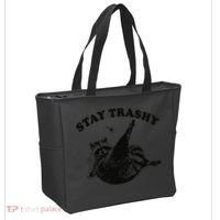 Raccoon Lover Meme Stay Trashy Tote Bag thumb 2