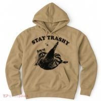 Raccoon Lover Meme Stay Trashy Hoodie thumb 0