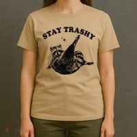 Raccoon Lover Meme Stay Trashy T-Shirt thumb 4