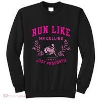 Run Like Mr.Collins Just Proposed Funny Books And Running Sweatshirt thumb 0