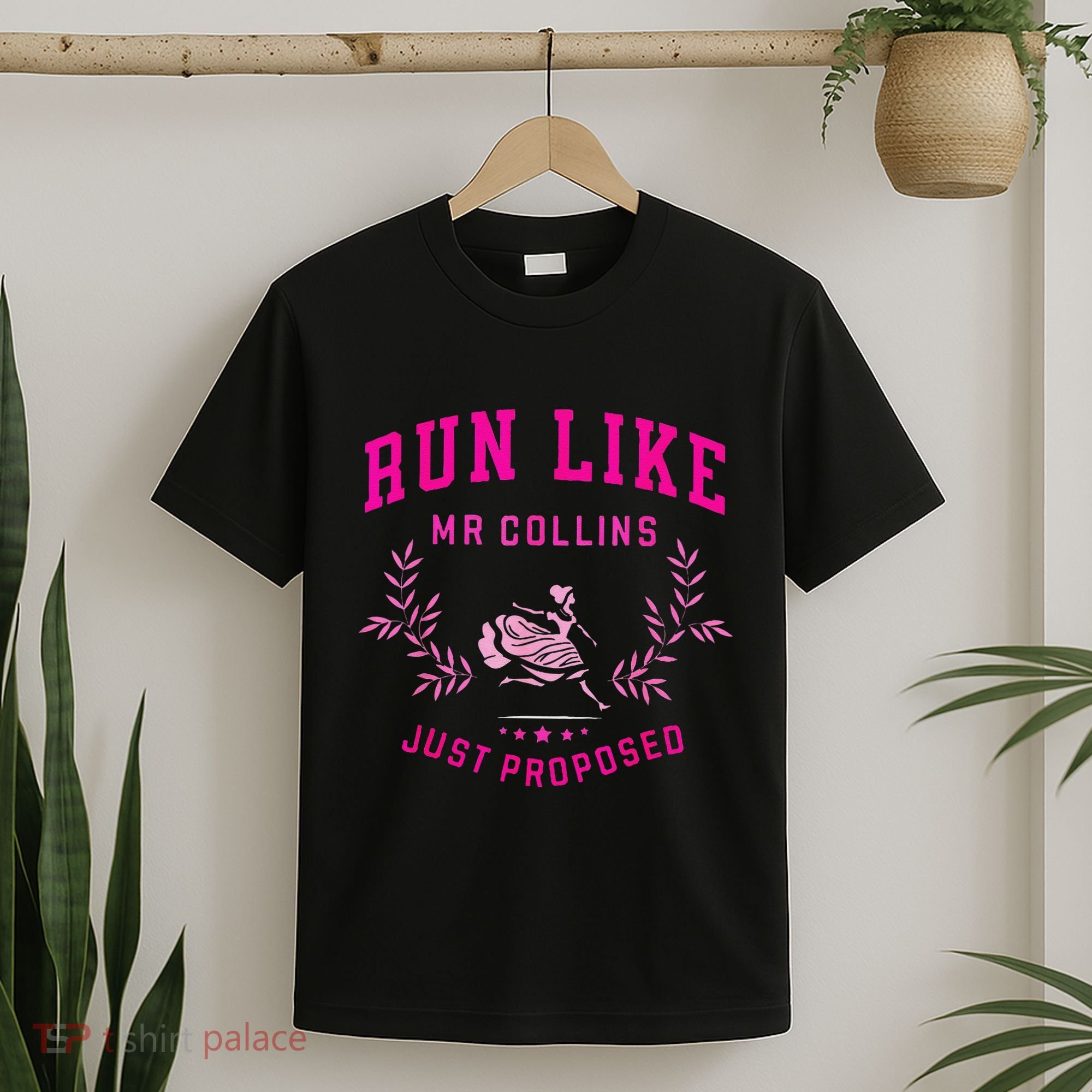 Run Like Mr.Collins Just Proposed Funny Books And Running T-Shirt