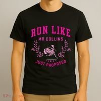 Run Like Mr.Collins Just Proposed Funny Books And Running T-Shirt thumb 3