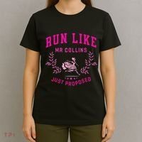 Run Like Mr.Collins Just Proposed Funny Books And Running T-Shirt thumb 4
