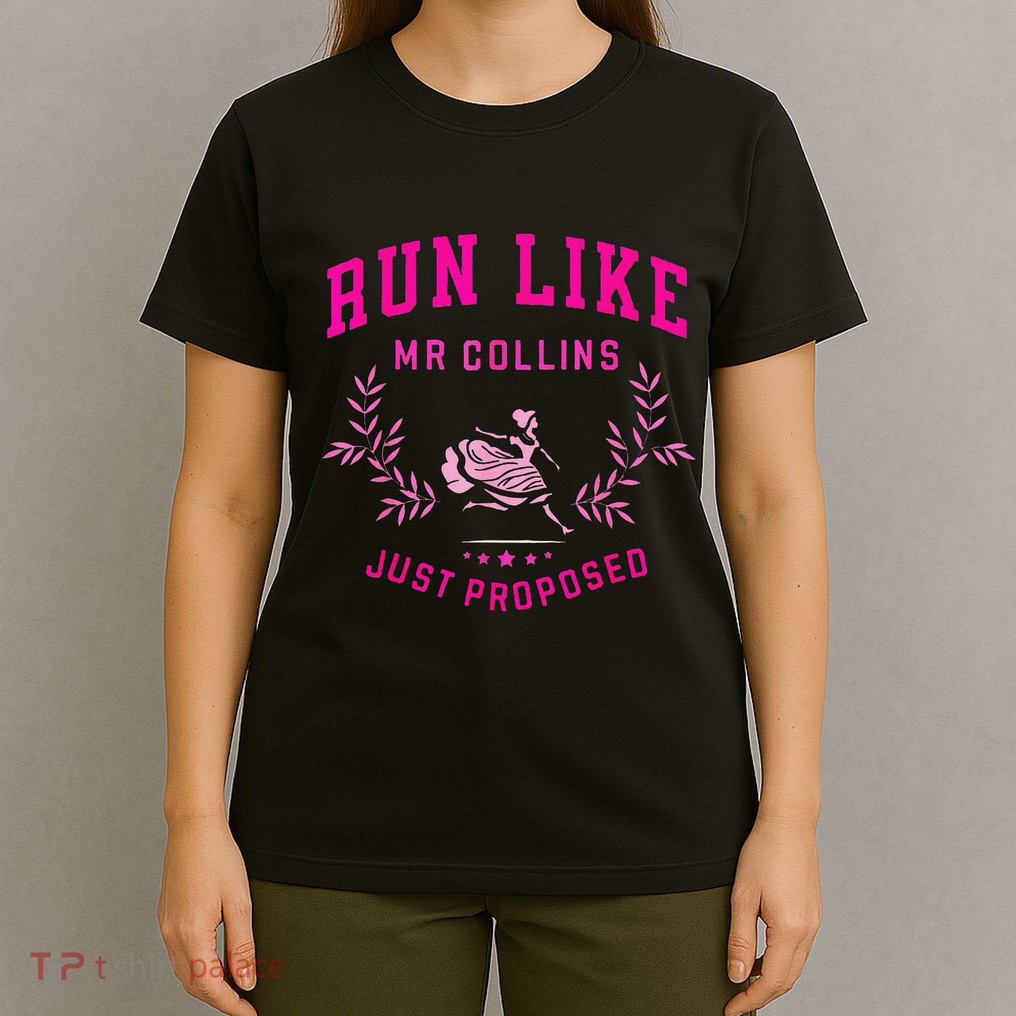 Run Like Mr.Collins Just Proposed Funny Books And Running T-Shirt