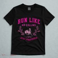 Run Like Mr.Collins Just Proposed Funny Books And Running T-Shirt thumb 5