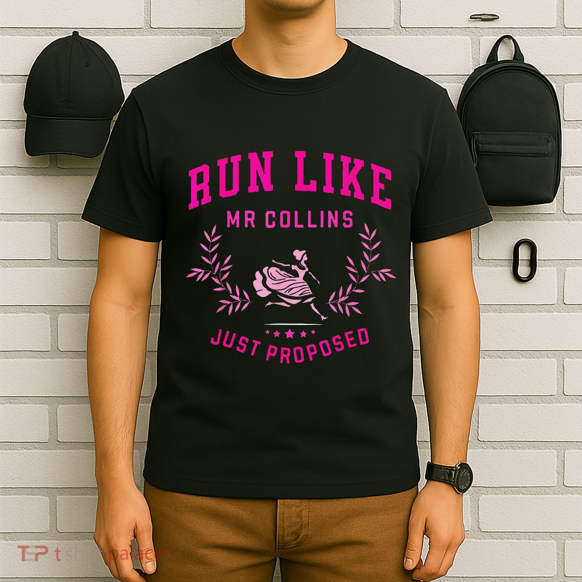 Run Like Mr.Collins Just Proposed Funny Books And Running T-Shirt