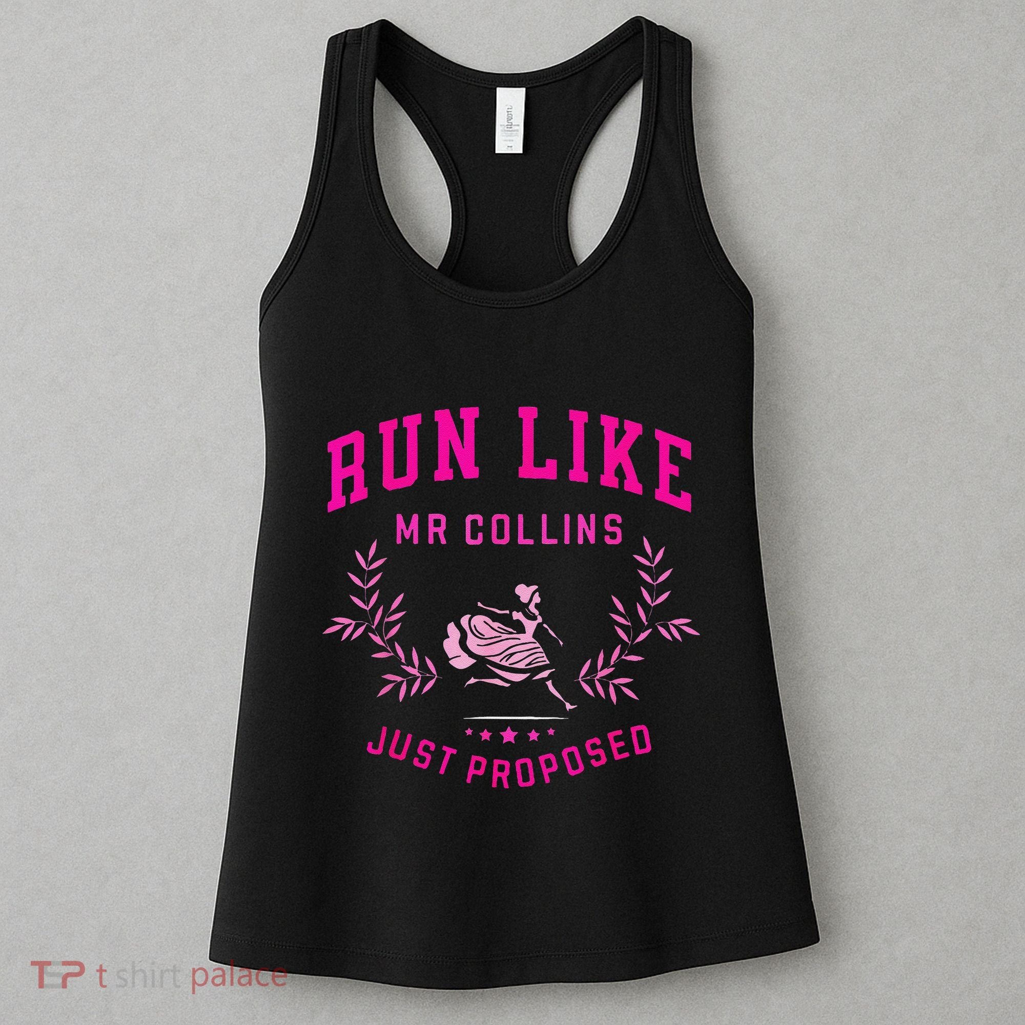 Run Like Mr.Collins Just Proposed Funny Books And Running Women's Tank Top