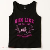 Run Like Mr.Collins Just Proposed Funny Books And Running Tank Top thumb 2
