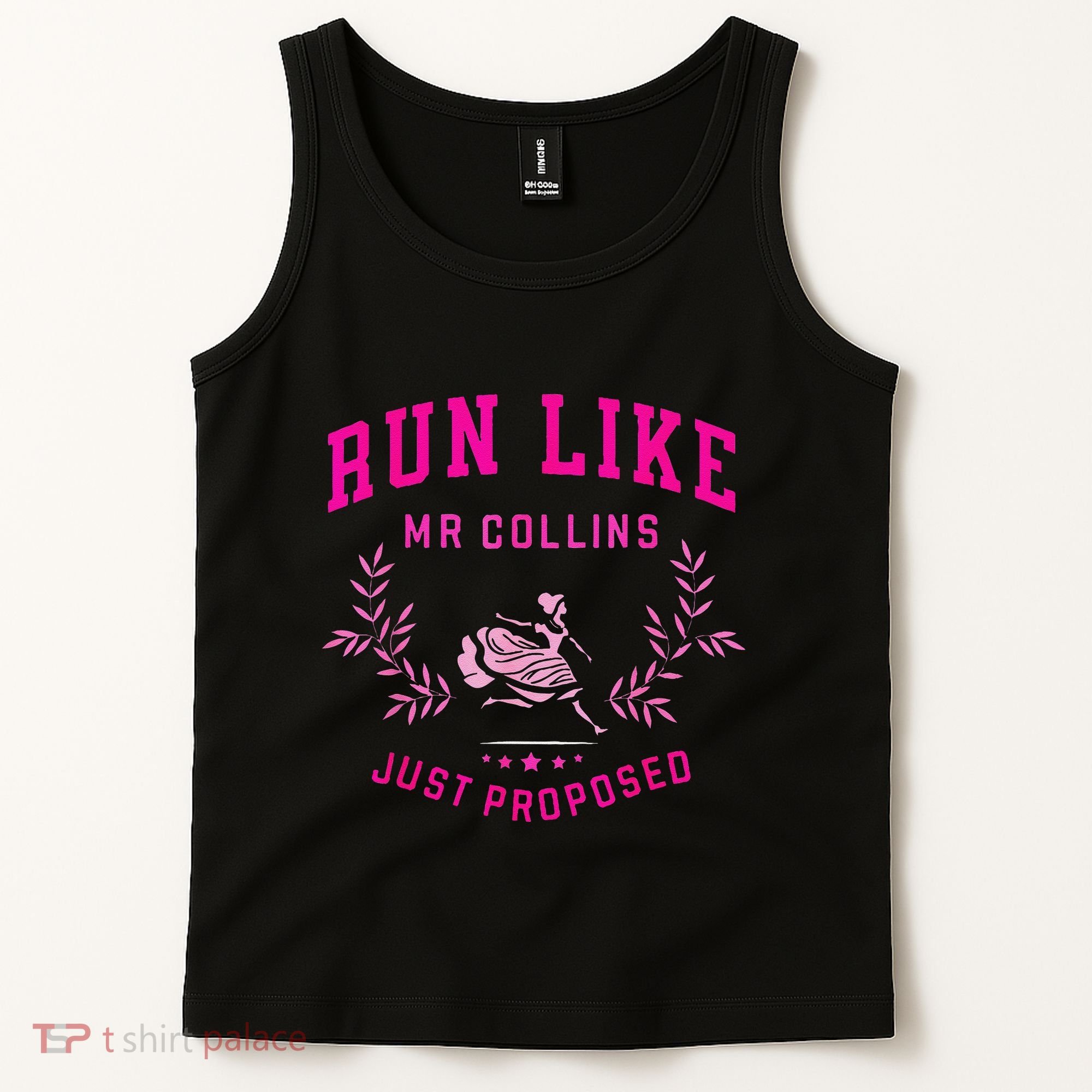 Run Like Mr.Collins Just Proposed Funny Books And Running Tank Top