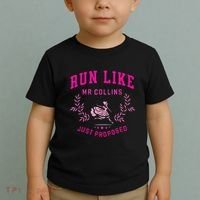 Run Like Mr.Collins Just Proposed Funny Books And Running Toddler T-Shirt thumb 2