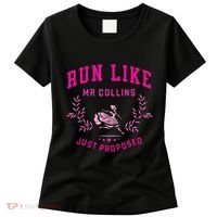Run Like Mr.Collins Just Proposed Funny Books And Running Women's T-Shirt thumb 0