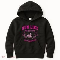Run Like Mr.Collins Just Proposed Funny Books And Running Kids Hoodie thumb 0