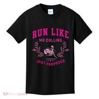 Run Like Mr.Collins Just Proposed Funny Books And Running Kids T-Shirt thumb 0