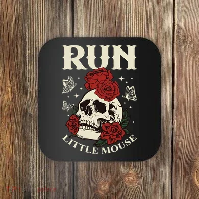 Run Little Mouse Haunting Adeline Coaster